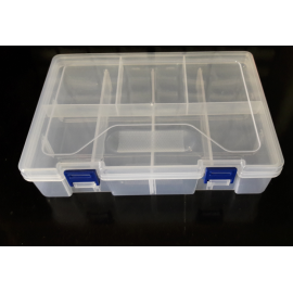 Caixa Organizadora plástica 8 Compartimentos - 22.5cm x 15.5cm x 6cm